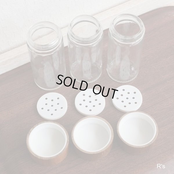 画像9: KUCHE　クーシェ　木製　スパイスラック　スパイス入れガラス小瓶3本付き　未使用品（2A　5092）