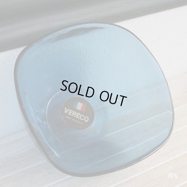 画像3: フランス　VERECO　ベレコ　21ｃｍ　ガラスボウル　ブルー　未使用品（オ3947）