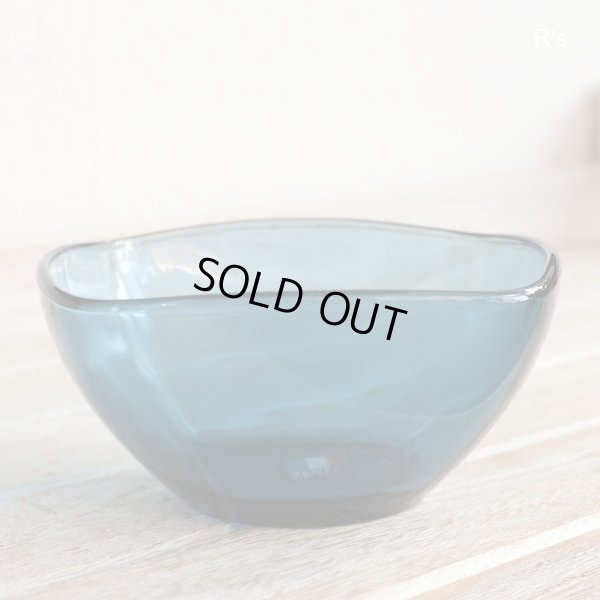 画像2: フランス　VERECO　ベレコ　11ｃｍ　ガラスボウル　ブルー　未使用品（オ624）