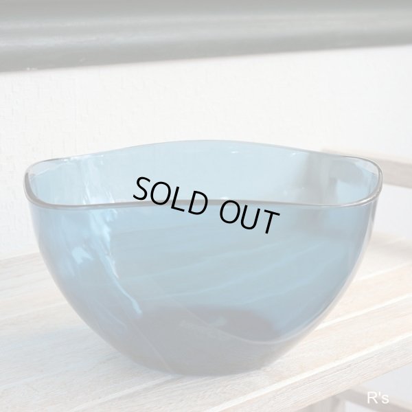 画像2: フランス　VERECO　ベレコ　21ｃｍ　ガラスボウル　ブルー　未使用品（オ3947）