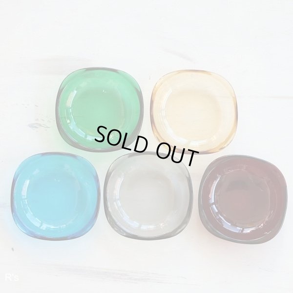 画像2: HOYA　GLASS　ホヤグラス　12ｃｍプレート　5色セット　ユーズド品 （セ2373）