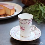 ノリタケ　Studio　Collection　スタジオコレクション　コーヒーカップ＆ソーサー　トールタイプ　花柄　未使用品（箱8 6064）