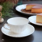 ノリタケ　Studio　Collection　スタジオコレクション　BONE　CHINA　ティーカップ＆ソーサー　白　花びら　未使用品