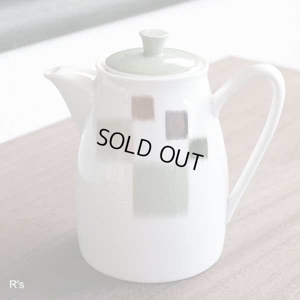 画像2: ノリタケ　レトロ　急須　ポット　グリーン　未使用品 (p 6107)