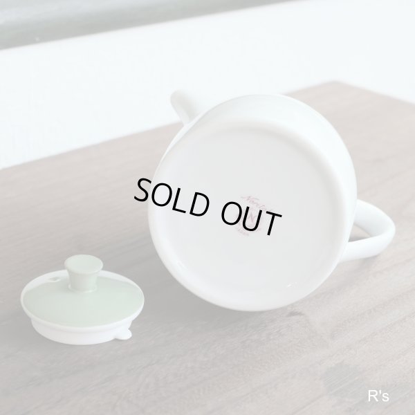 画像6: ノリタケ　レトロ　急須　ポット　グリーン　未使用品 (p 6107)