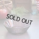 Sasaki　Glass　佐々木硝子　ガラスボウル　19ｃｍ　パープル　花火　未使用品(5A 6153)