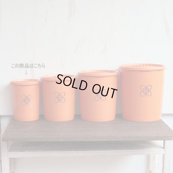 画像8: タッパーウェア　デコレーター　丸型保存容器　1.2L　柄付オレンジ　未使用品（冷6164）