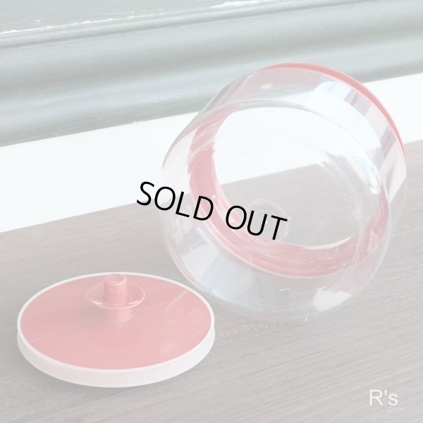 画像4: タッパーウェア　デコレータージャー＃3　丸型密閉保存容器　クランベリー　ユーズド品