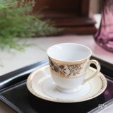 CHIKARAMACHI　エスプレッソカップ＆ソーサー　金彩　HAND　PAINTED　アンティーク品（u 6194 ）
