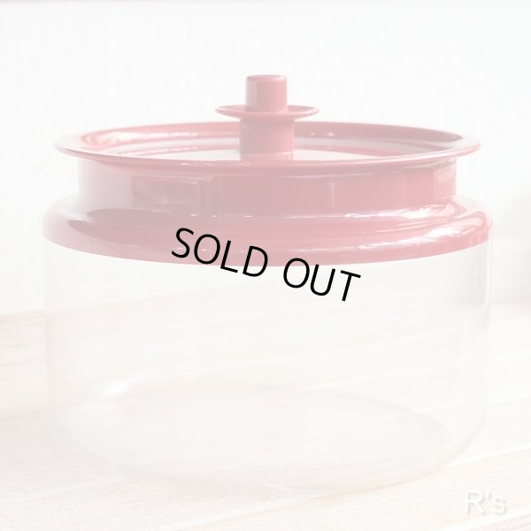 画像2: タッパーウェア　デコレータージャー＃3　丸型密閉保存容器　クランベリー　ユーズド品