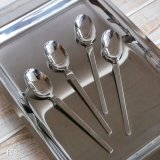 LUCKYWOOD　ラッキーウッド　18-12ステンレス　ティースプーン　4本セット　未使用品