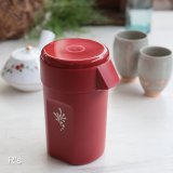 タッパーウェア　マイキャニスター　筒型　密閉保存容器　レッド　590ｍｌ　未使用品 (HH6210)