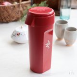 タッパーウェア　マイキャニスター（大）　筒型　密閉保存容器　レッド　980ｍｌ　未使用品 (HH6211)