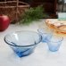 画像1: Sasaki　Glass　佐々木硝子　ガラスボウル　大小セット　ブルー　未使用品 (1)