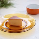 フランス　VERECO　ベレコ　ガラス　23ｃｍプレート　アンバー　未使用品