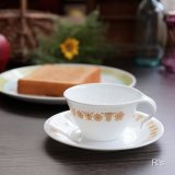 U.S.A.　コーニング　Corelle　カップ＆ソーサー　ゴールデンバタフライ　未使用品（7A 6264）