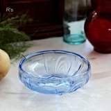 アンティーク　14ｃｍ　ガラスボウル　ブルー (9A 6302)