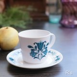 ノリタケ　PROGRESSION　カップ＆ソーサー　レトロ　青花　未使用品（1B　6312）