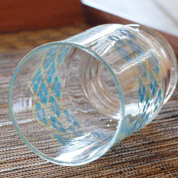 佐々木硝子 ササキグラス タンブラー/グラス ラブリー10 ブルー小紋柄 未使用品（ん1521） - リユースショップ R's