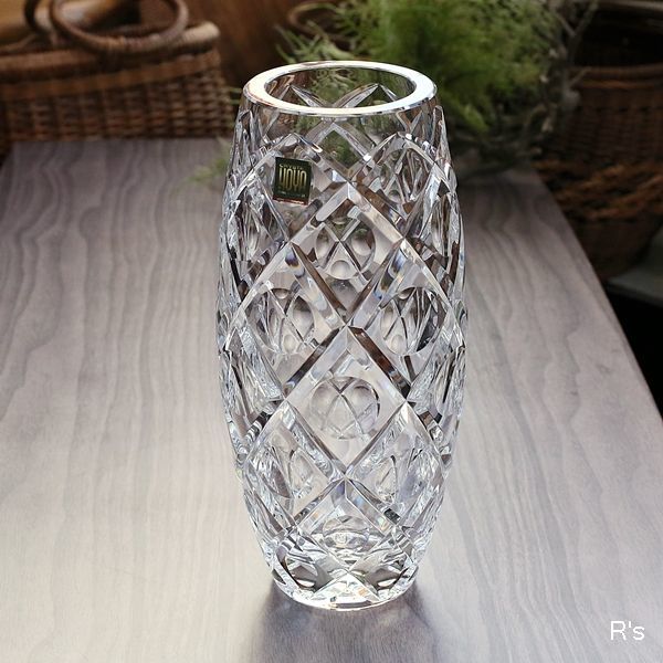 HOYAクリスタル大きめ高級花瓶フラワーベースガラス - 花瓶
