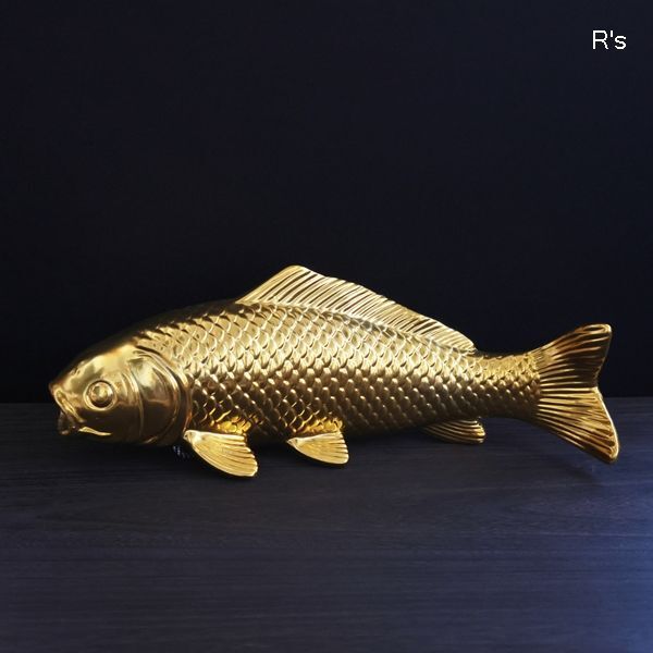 現品限り‼️置物 鯉のぼり 魚 金色 ゴールド インテリア 雑貨 卓上 