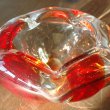 画像3: レトロ　ガラス灰皿　赤×クリア　ユーズド品（U529）