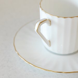 画像: ノリタケ　ダイヤモンドコレクション　コーヒーカップ＆ソーサー　未使用品（フ4く4ク2　977）