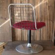 画像3: hikari　光家具　レトロ　スチール製　回転椅子/チェアー/スツール　メッシュ　ユーズド品（家1624）