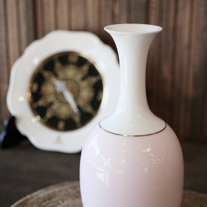 画像: ノリタケ　ダイヤモンドコレクション　フラワーベース　花瓶　ピンク　未使用品（フ1781）