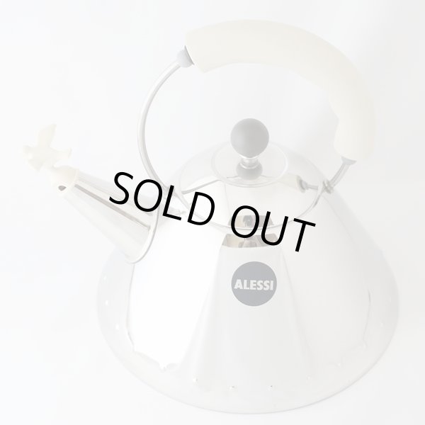 画像2: イタリア　アレッシィ　ステンレス　バードケトル　白　未使用品（ヌ1746）