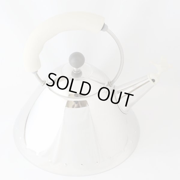 画像3: イタリア　アレッシィ　ステンレス　バードケトル　白　未使用品（ヌ1746）