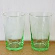 画像3: ササキグラス　佐々木硝子　グリーン　葉柄　グラス/タンブラー5客セット　未使用品（ k 2440）