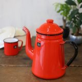 画像: ｄｗ　デコラウェア　ホーローポット　Brooke Bond Tea　赤　未使用品　箱付き（サ2443）