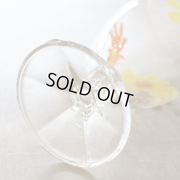 画像5: BYRON　ゴブレット/グラス　レトロ花柄　デイジー　未使用品（ヲ2535）