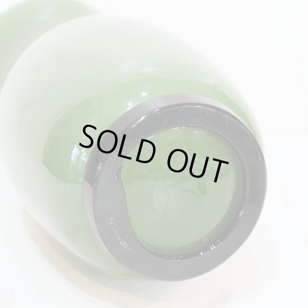 画像5: イタリア　ムラーノ　ガラス　フラワーベース　グリーン　モデルルーム展示品（ホ2626）