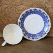 画像4: NARUMI　鳴海製陶　Fine China　ティーカップ＆ソーサー　レトロ　ブルー花柄　未使用品（箱2　2748）