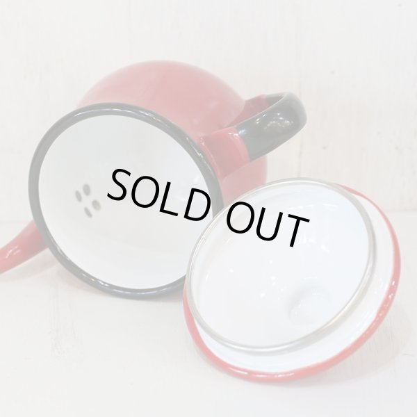 画像6: ｄｗ　デコラウェア　ポット＆カップ＆スプーン　ペアセット　赤　未使用品　箱付き（サ2757）