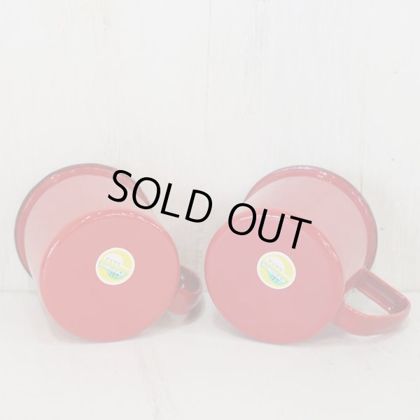 画像12: ｄｗ　デコラウェア　ポット＆カップ＆スプーン　ペアセット　赤　未使用品　箱付き（サ2757）