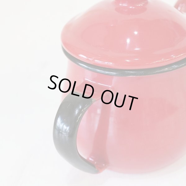 画像4: ｄｗ　デコラウェア　ポット＆カップ＆スプーン　ペアセット　赤　未使用品　箱付き（サ2757）