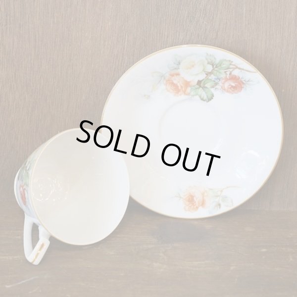 画像4: アンティーク　オールドノリタケ　日本陶器　カップ＆ソーサー　花柄（ほ2770）