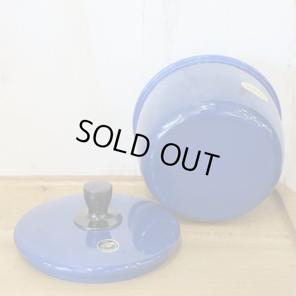 画像5: タチバナ　K&Y　ホーローキャニスター/小物入れ　青　未使用品（ミ2838）