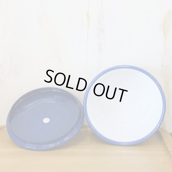 画像3: タチバナ　K&Y　ホーローキャニスター/小物入れ　青　未使用品（ミ2838）