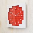 画像1: THE CLOCK HOUSE　掛け時計　ウォールクロック　OC150R　赤×白　ユーズド品