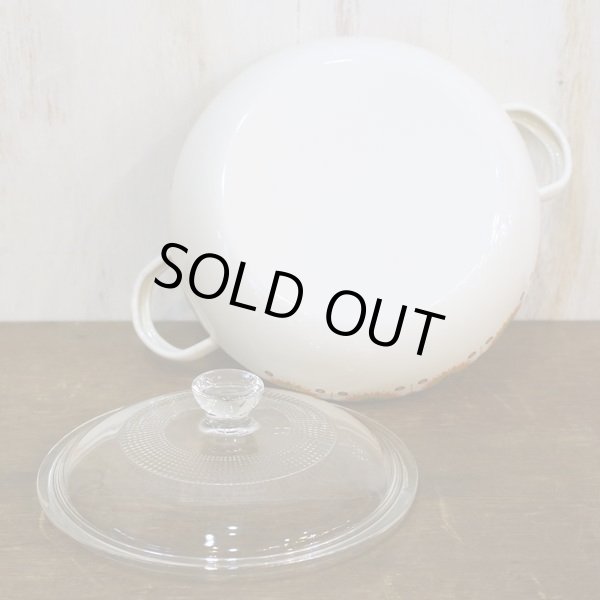 画像5: トキホーロー　ニッポニア　クッキングポット/ホーロー両手鍋　16ｃｍ　幾何学花柄　未使用品（ o 3156）