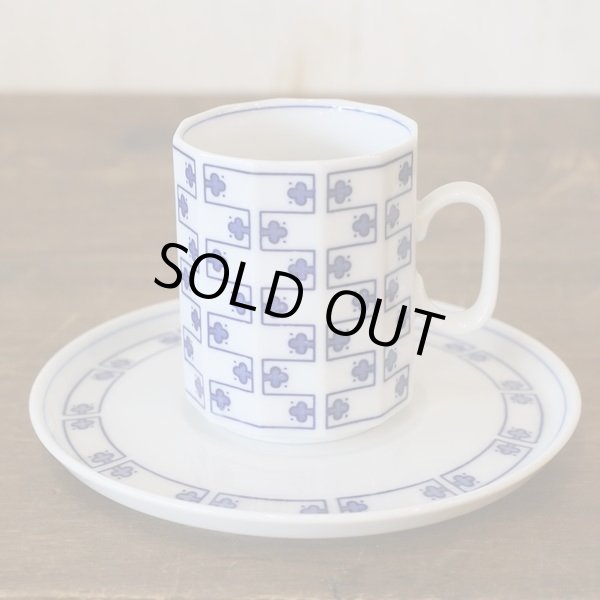 画像2: cosmo　コスモ　レトロ　コーヒーカップ＆ソーサー　縦長　未使用品（う3288）