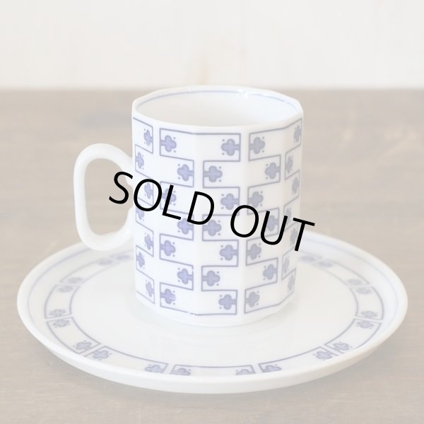 画像3: cosmo　コスモ　レトロ　コーヒーカップ＆ソーサー　縦長　未使用品（う3288）