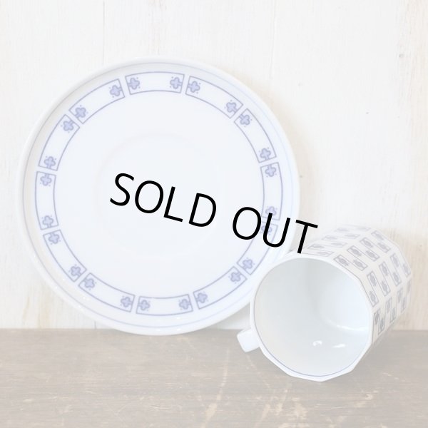 画像4: cosmo　コスモ　レトロ　コーヒーカップ＆ソーサー　縦長　未使用品（う3288）