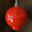 画像2: レトロ　ペンダントライト/吊り下げ照明　チューリップ形　赤　ユーズド品