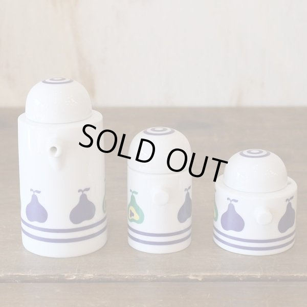 画像3: NT　ノリタケ　NATTY PEAR　カスターセット/卓上調味料入れ3点セット　未使用品（コ3398）