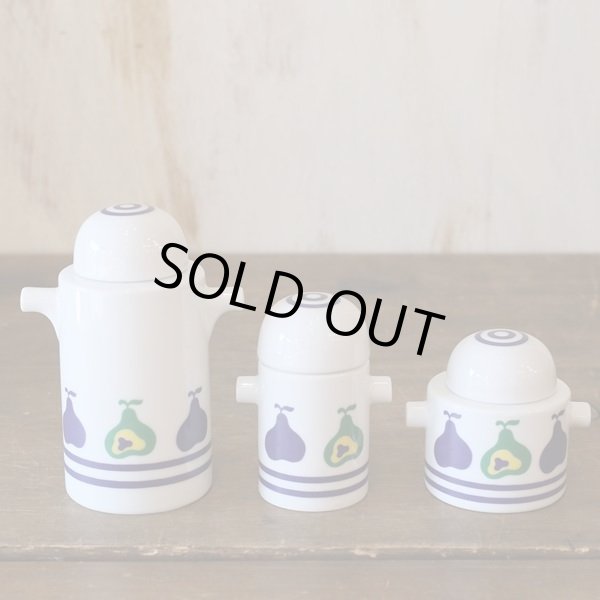 画像2: NT　ノリタケ　NATTY PEAR　カスターセット/卓上調味料入れ3点セット　未使用品（コ3398）